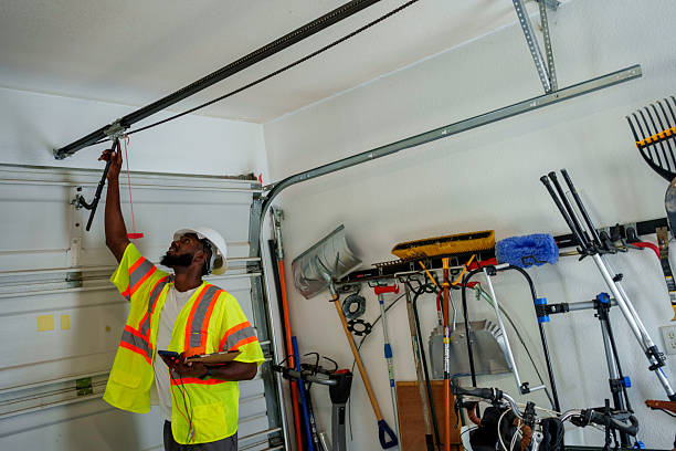 Professional Garage Door Panel Replacement technician working in Highland Springs, VA